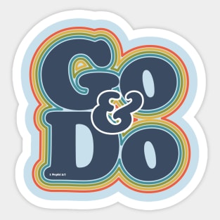 Go and Do Rainbow Retro Sticker